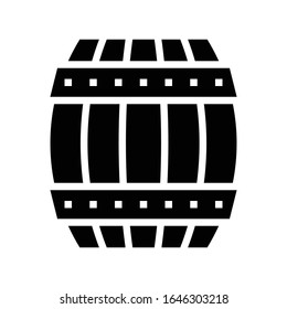 Wooden barrel icon, Saint patrick's day related vector illustration