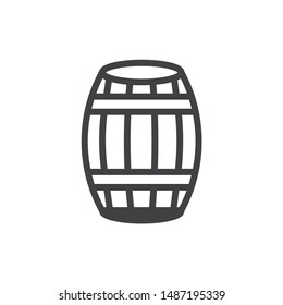 Wooden barrel icon. Wine barrel icon. Barrel flat vector sign. Wine barrel sign