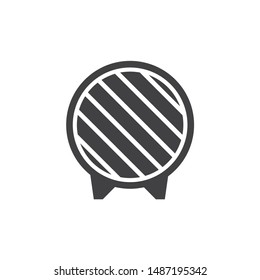 Wooden barrel icon. Wine barrel icon. Barrel flat vector sign. Wine barrel sign