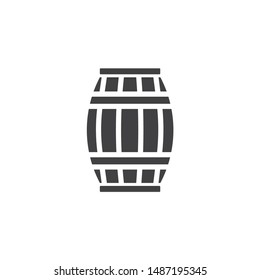 Wooden barrel icon. Wine barrel icon. Barrel flat vector sign. Wine barrel sign