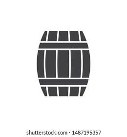 Wooden barrel icon. Wine barrel icon. Barrel flat vector sign. Wine barrel sign