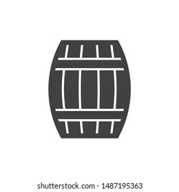 Wooden barrel icon. Wine barrel icon. Barrel flat vector sign. Wine barrel sign