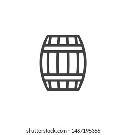 Wooden barrel icon. Wine barrel icon. Barrel flat vector sign. Wine barrel sign