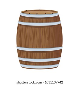 Wooden barrel isolated