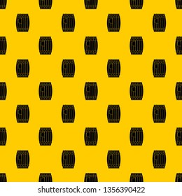 Wooden barrel with ladle pattern seamless vector repeat geometric yellow for any design