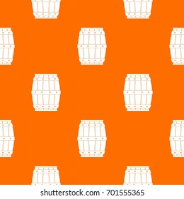 Wooden barrel pattern repeat seamless in orange color for any design. Vector geometric illustration