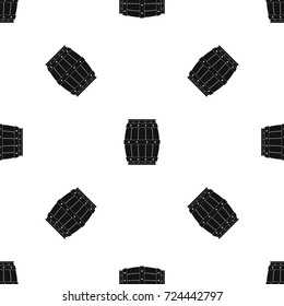 Wooden barrel pattern repeat seamless in black color for any design. Vector geometric illustration