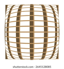 Wooden barrel texture. Rustic object illustration. Brown wood element. Vector container image.