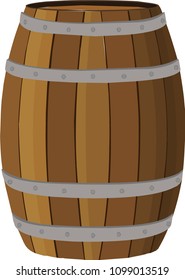 wooden barrel vector