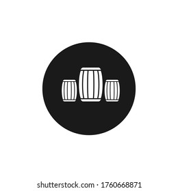 Wooden barrel vector design template illustration