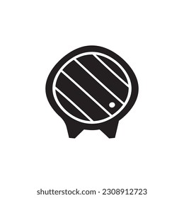 Wooden barrel vector icon. Wine barrel icon. Barrel flat sign design. Wine barrel symbol pictogram. UX UI icon