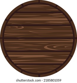Wooden barrel. Vector isolated object.