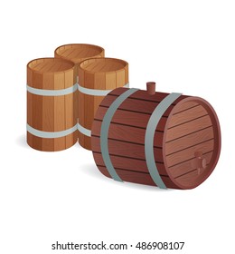 Wooden barrel vintage old style wooden barrels oak storage container