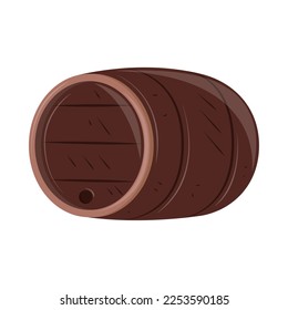 wooden barrel wine icon isolated