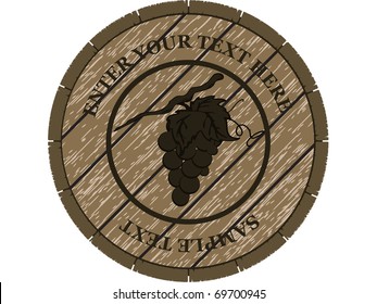 wooden barrel for wine vector design or card