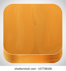 wooden base icon vector