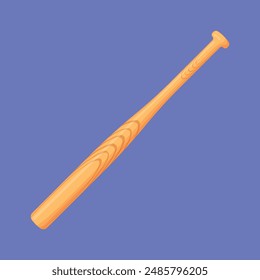 Wooden Baseball bat icon vector. baseball sports bat illustration. American Baseball vector 