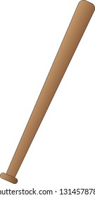 Wooden baseball bat - Vector