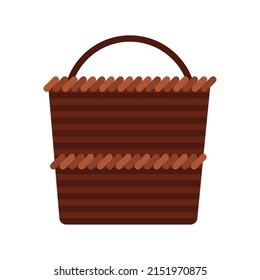 Wooden Basket Farm Equipment Icon