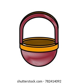 wooden basket isolated