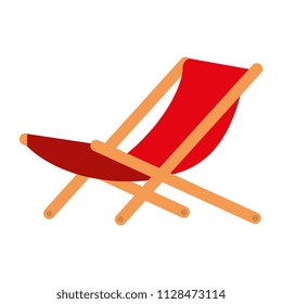 wooden beach chair icon