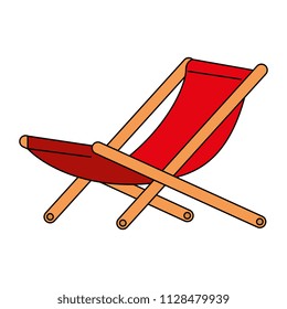 wooden beach chair icon