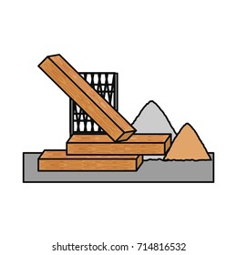 wooden beam vector illustration