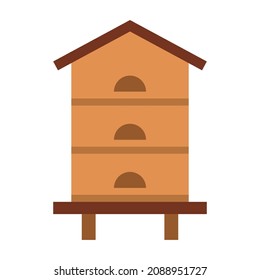 wooden beehive clip art vector illustration