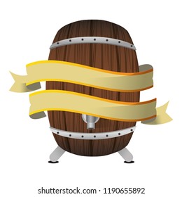 Wooden beer barrel