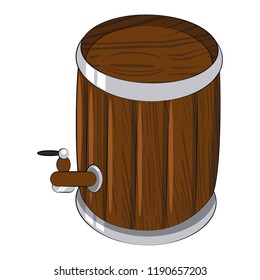 Wooden beer barrel