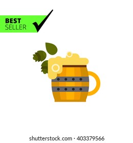 Wooden beer mug