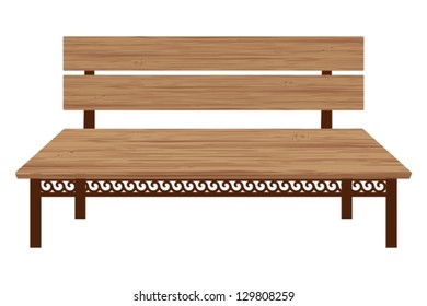 Wooden bench