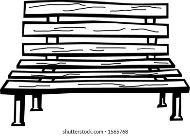 wooden bench