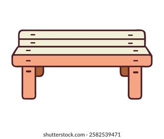 Wooden bench for garden and home furniture