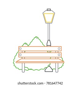 wooden bench icon