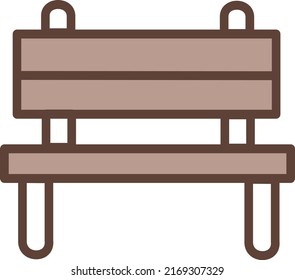 Banco de madera, ilustración, vector sobre fondo blanco.