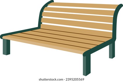 A wooden bench like the one you find in a park.