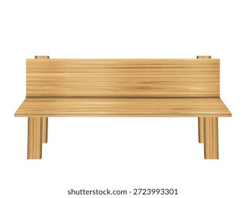 Bancada de madeira em um fundo branco. Ilustração vetorial.
