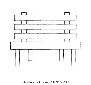 wooden bench rustic furniture icon