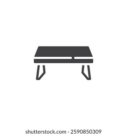 Wooden bench vector icon. filled flat sign for mobile concept and web design. Outdoor Bench glyph icon. Symbol, logo illustration. Vector graphics