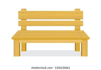 Wooden Bench Vector Illustration Stock Vector (Royalty Free) 1336120661 ...