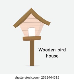 Vogel aus Holz, Vektor: Frühling Garten Dekoration Design