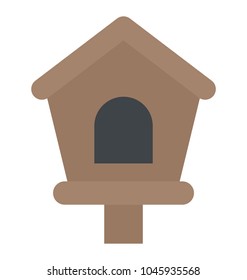 Wooden birdhouse  Vector Icon
