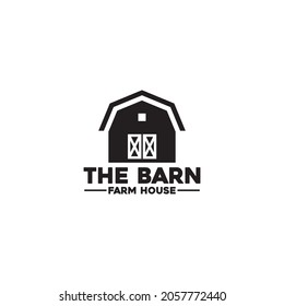 Wooden Black Barn Farm Minimalist Logo design inspiration