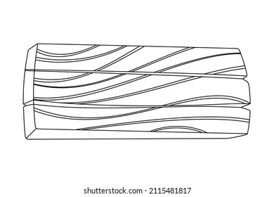 Wooden black line empty billboard set vector. Continuous line drawing of wooden direction signboard on post. Vector sketch of old guidepost with board in shape of arrow in one black contour