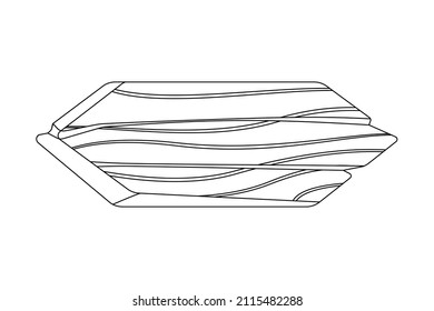 Wooden black line empty billboard set vector. Continuous line drawing of wooden direction signboard on post. Vector sketch of old guidepost with board in the shape of an arrow in one black contour