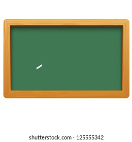 Wooden blackboard isolated on white background