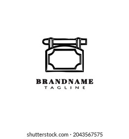 wooden blank banner logo icon design template modern vector illustration
