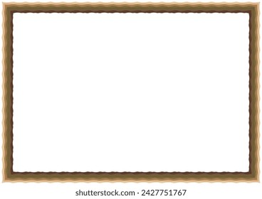 Borde de marco en blanco de madera con espacio de copia para texto o imagen. Aislado sobre fondo transparente.