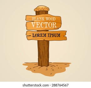WOODEN BLANK ISOLATED VECTOR